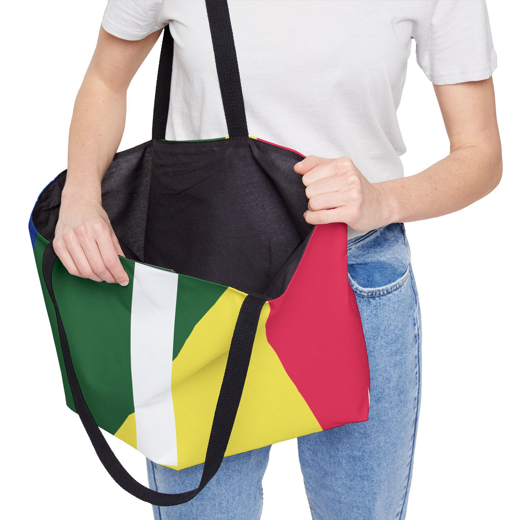 Personalized 'I' Colorblock Tote Bag — Monogram Weekender Tote