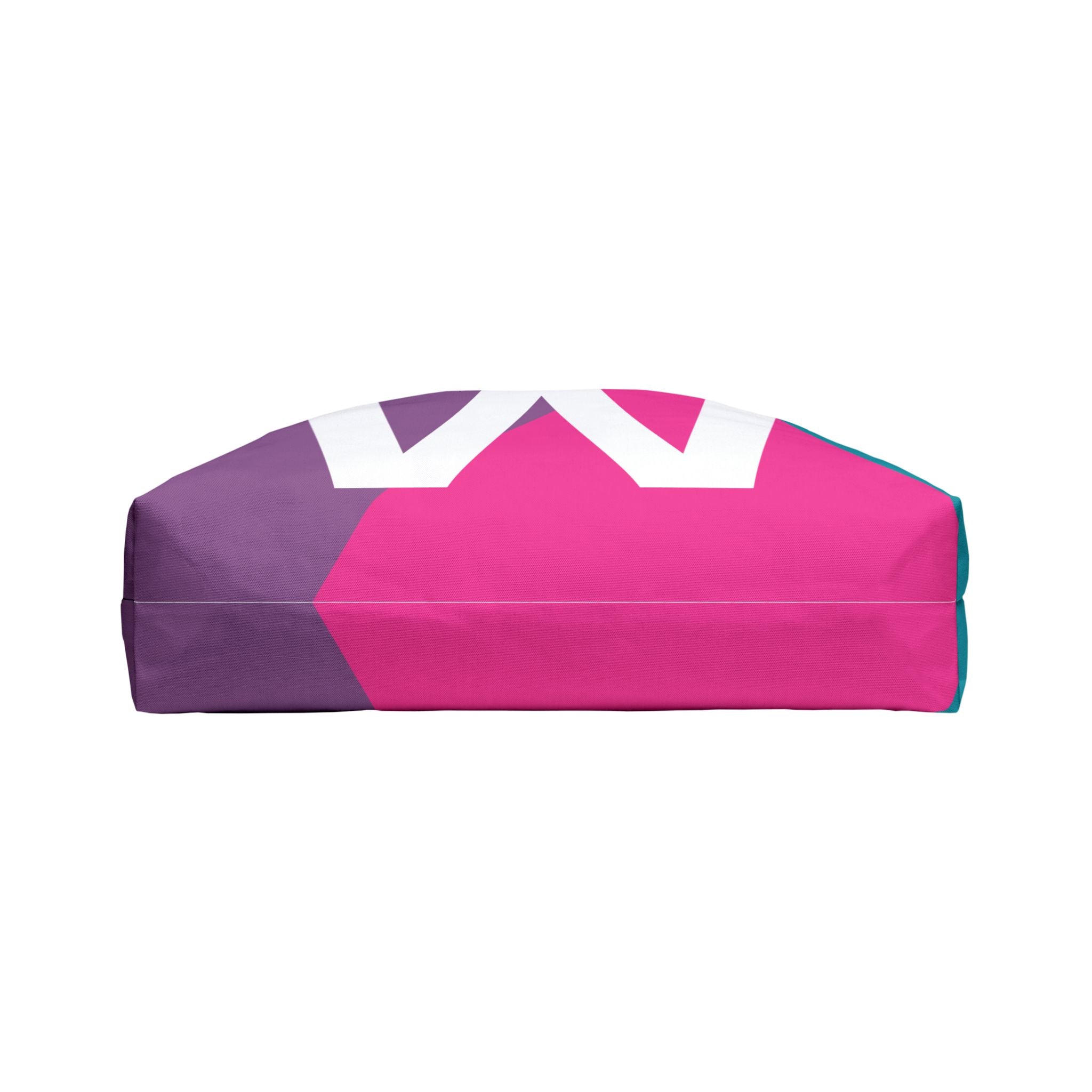 Personalized 'W' Colorblock Tote Bag — Monogram Weekender Tote