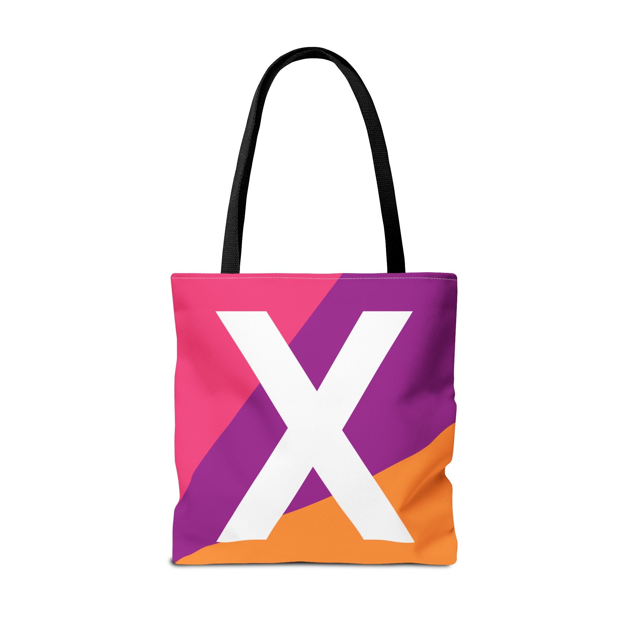 Monogram 'X' Colorblock Tote Bag — Personalized Initial X Shoulder Tote