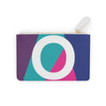 Initial O Mini Clutch — Colorblock Monogram Wristlet Wallet