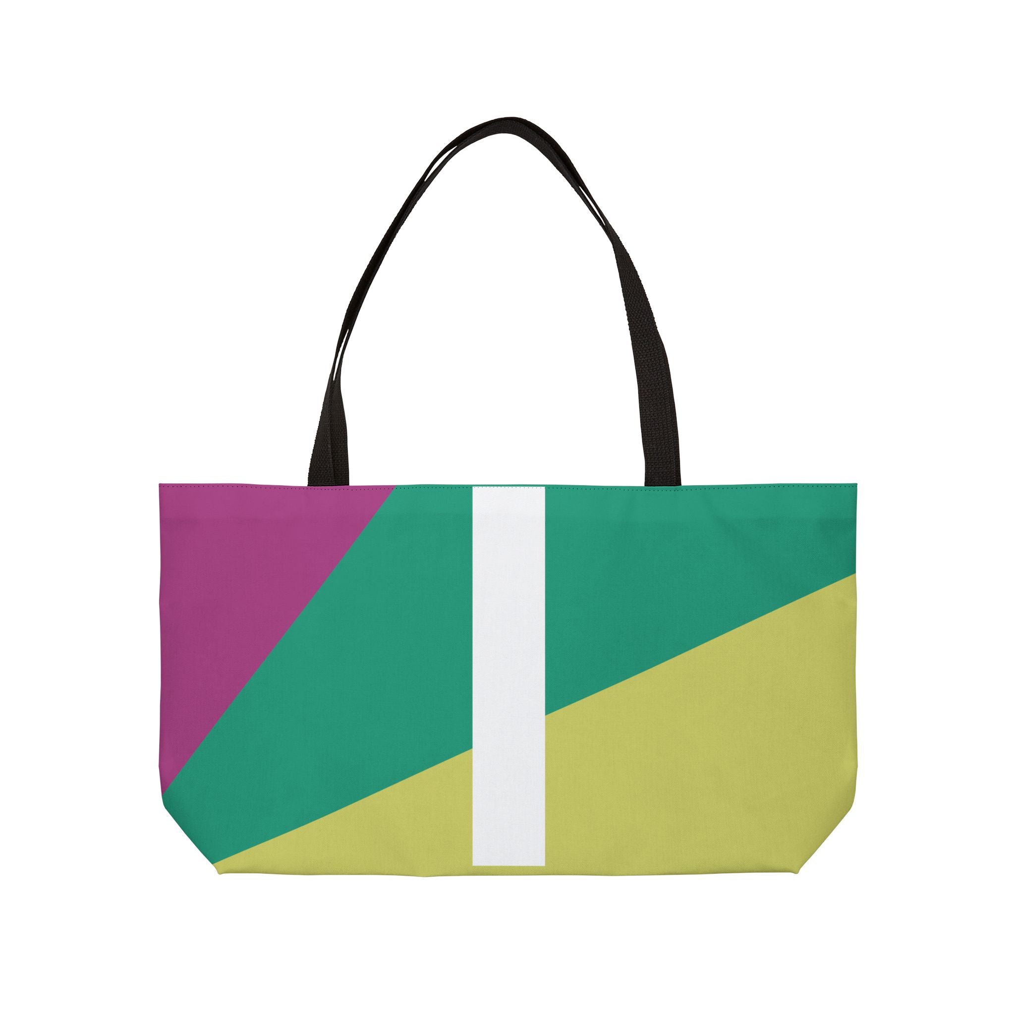 Personalized 'I' Colorblock Tote Bag — Monogram Weekender Tote