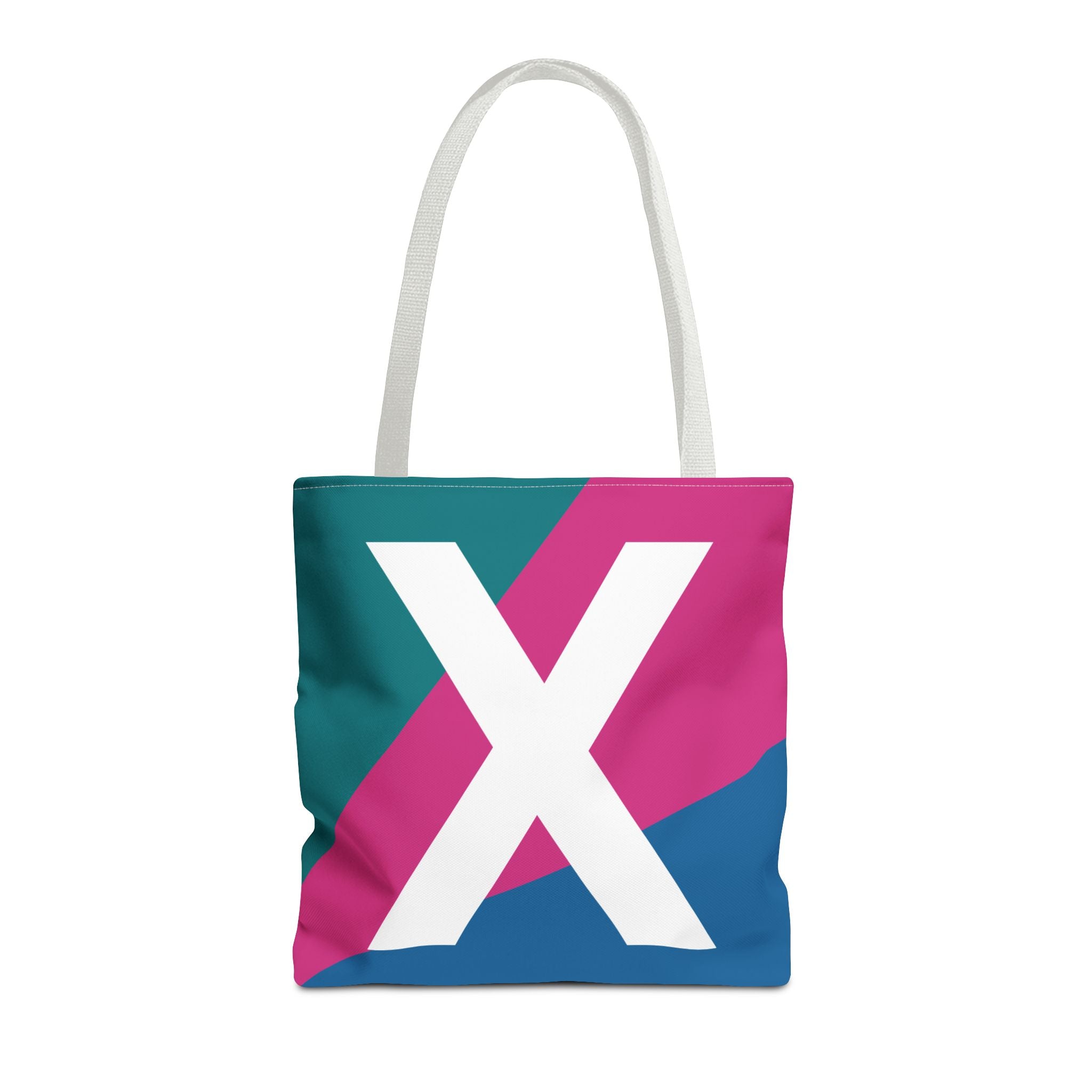 Monogram 'X' Colorblock Tote Bag — Personalized Initial X Shoulder Tote