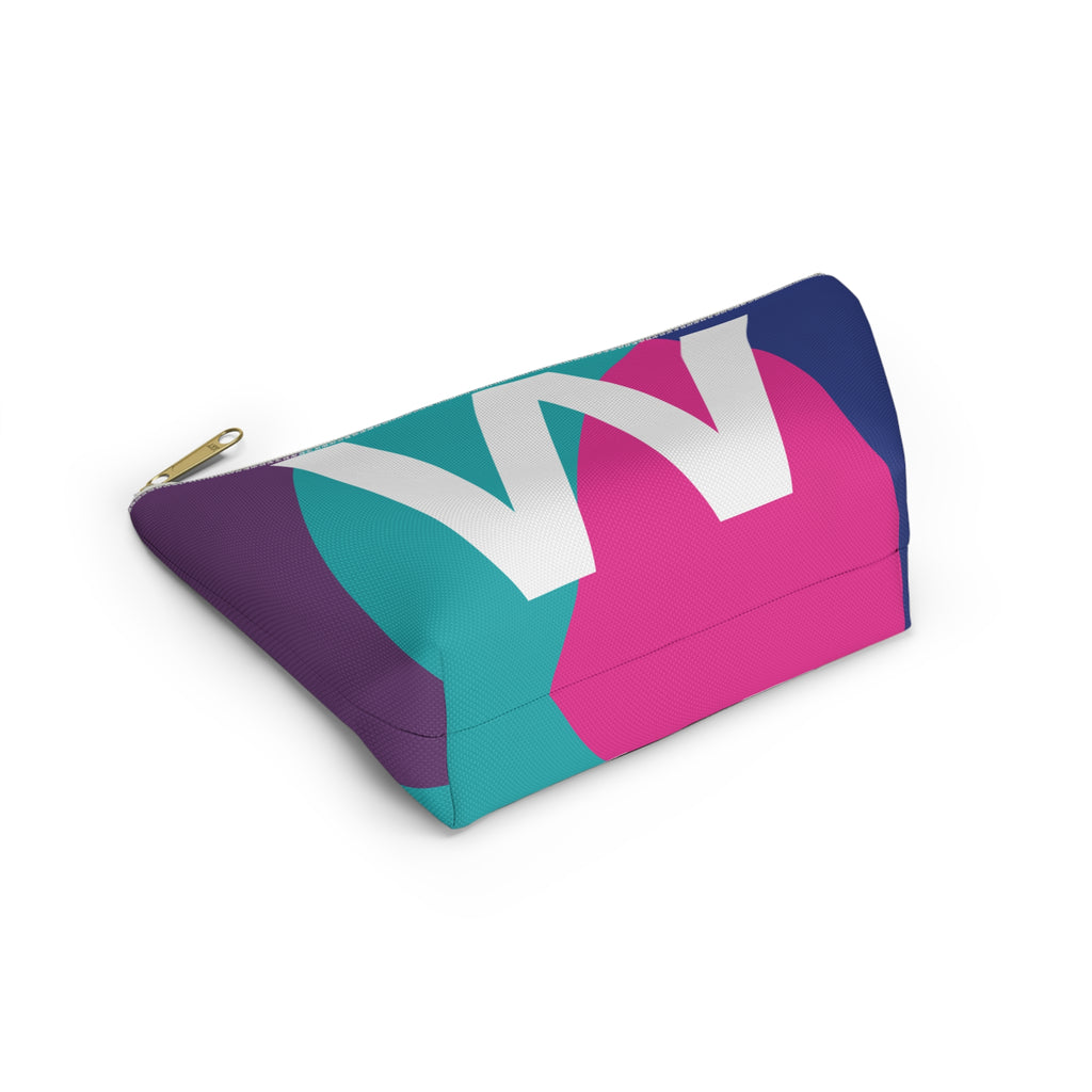 Colorblock Accessory Pouch — Monogram W T-Bottom Cosmetic Bag