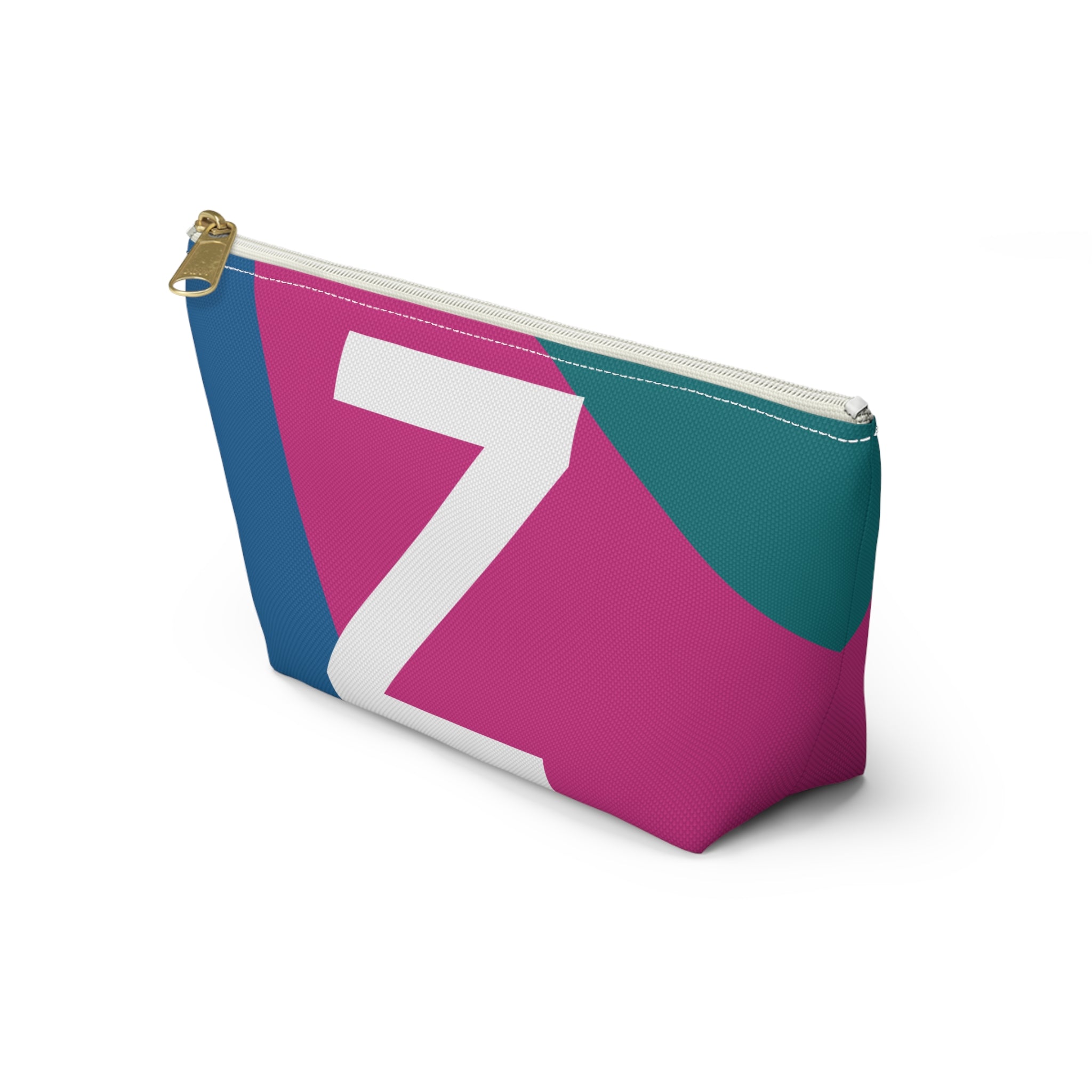 Initials Colorblock Accessory Pouch — Monogram Z T-Bottom Cosmetic Bag