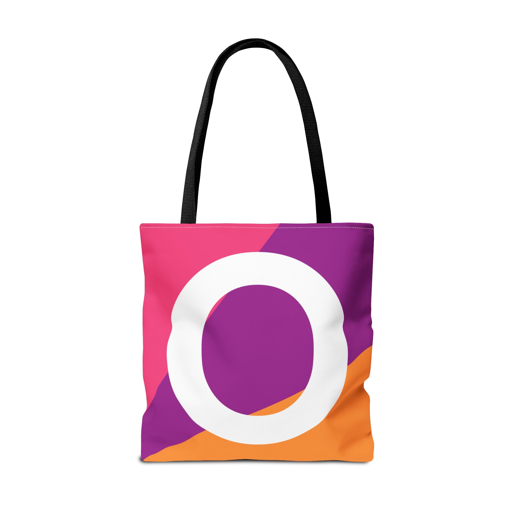 Monogram 'O' Colorblock Tote Bag — Personalized Initial O Shoulder Tote
