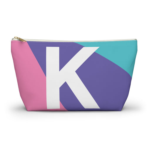 Colorblock Accessory Pouch — Monogram K T-Bottom Cosmetic Bag