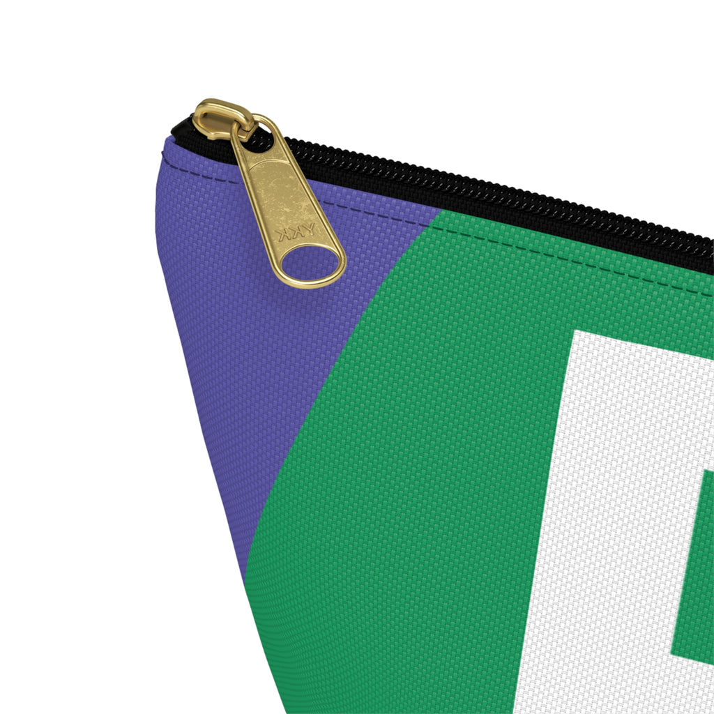 Initials Colorblock Accessory Pouch — Monogram P T-Bottom Cosmetic Bag