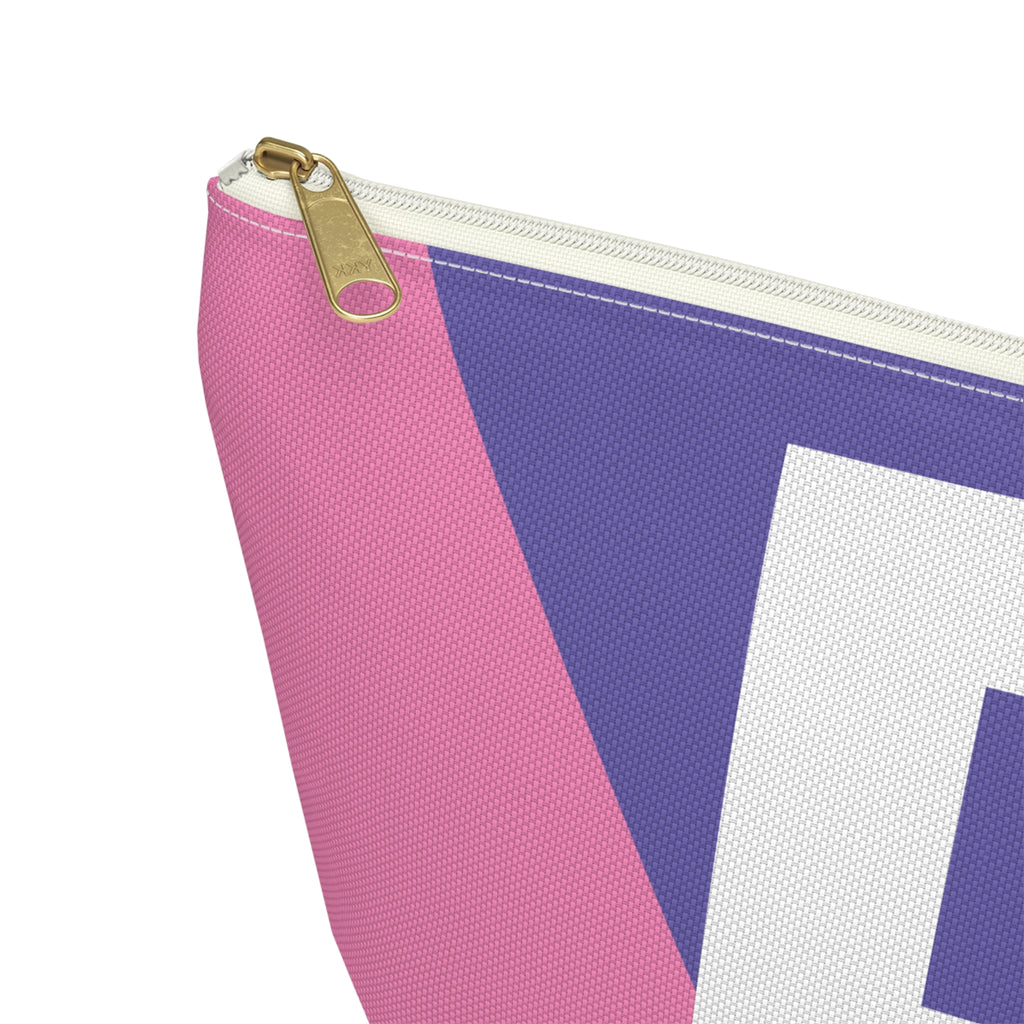 Colorblock Accessory Pouch — Monogram R T-Bottom Cosmetic Bag