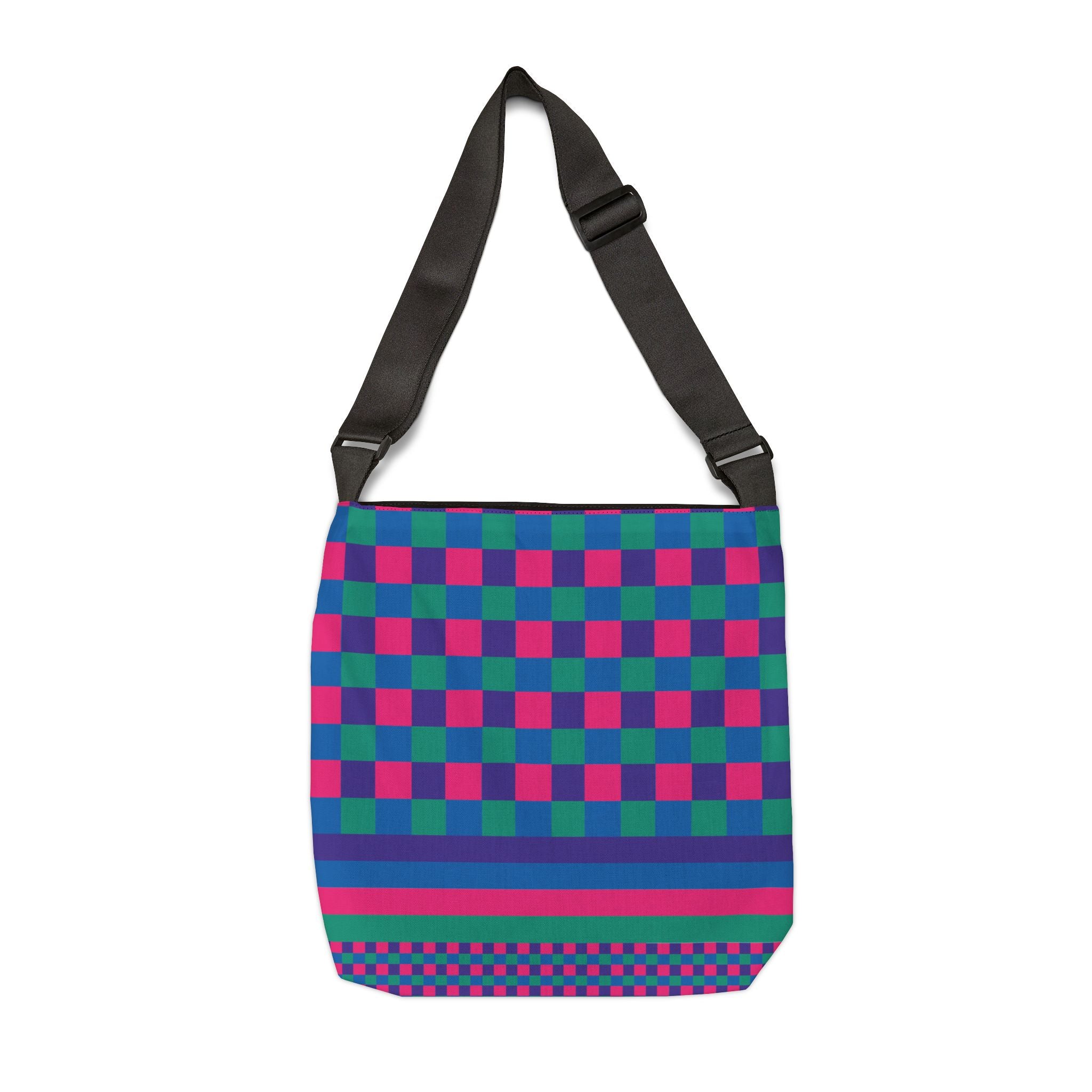 Colorblock Geometric Tote Bag