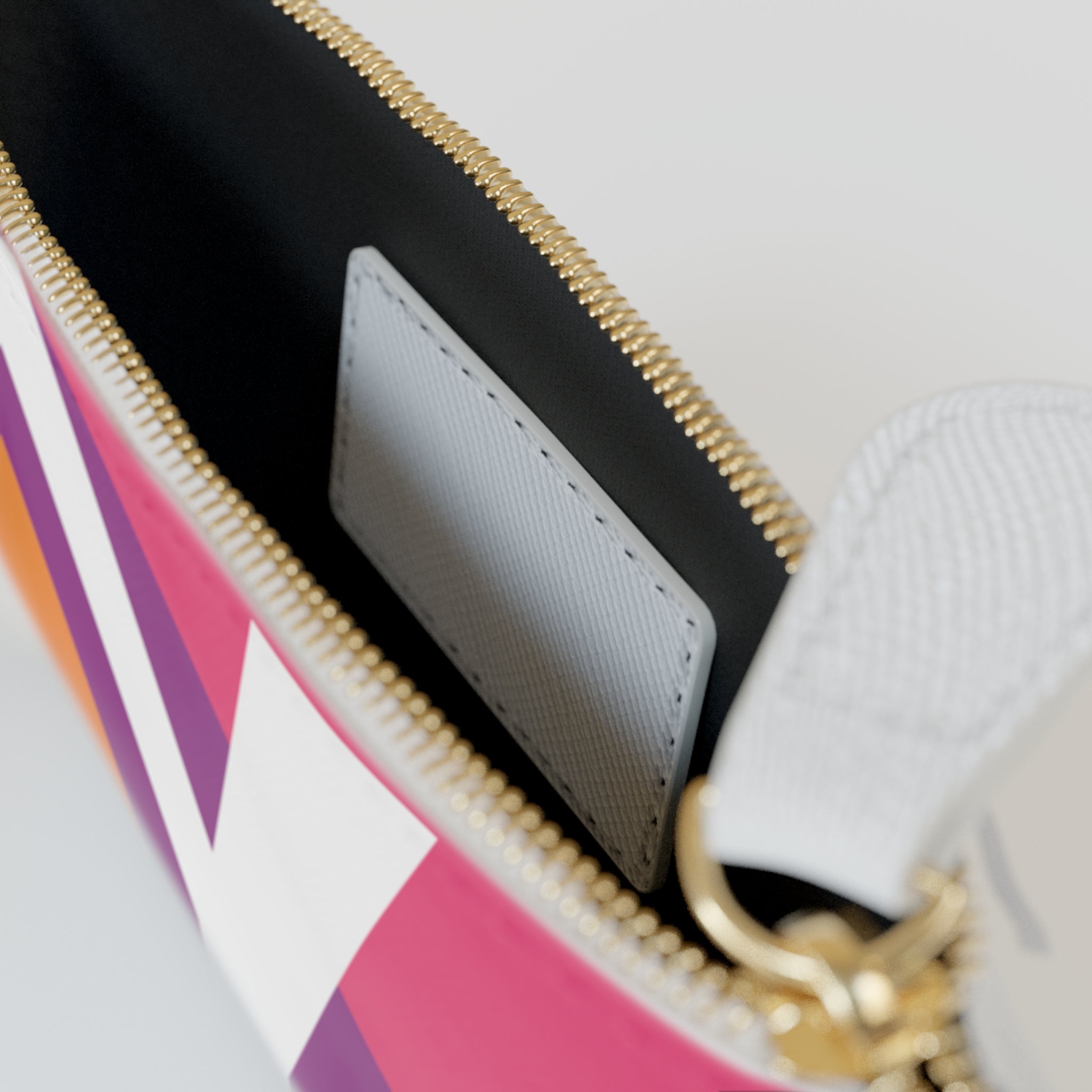 Initial Y Mini Clutch — Colorblock Monogram Wristlet Wallet