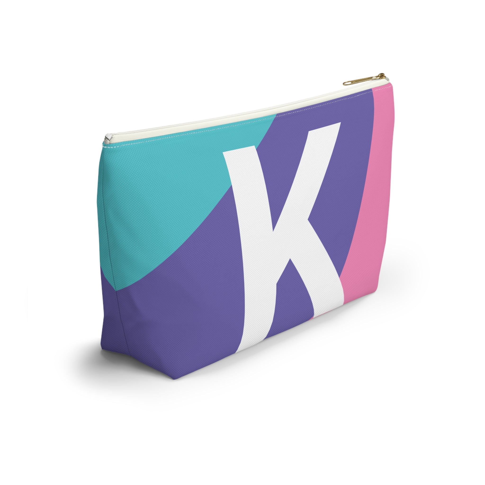 Colorblock Accessory Pouch — Monogram K T-Bottom Cosmetic Bag