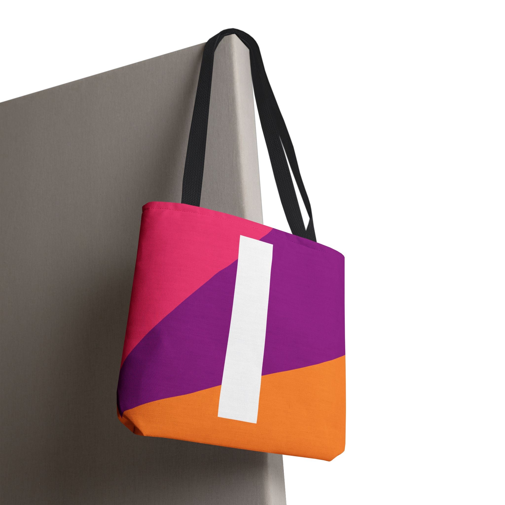 Monogram 'I' Colorblock Tote Bag — Personalized Initial I Shoulder Tote