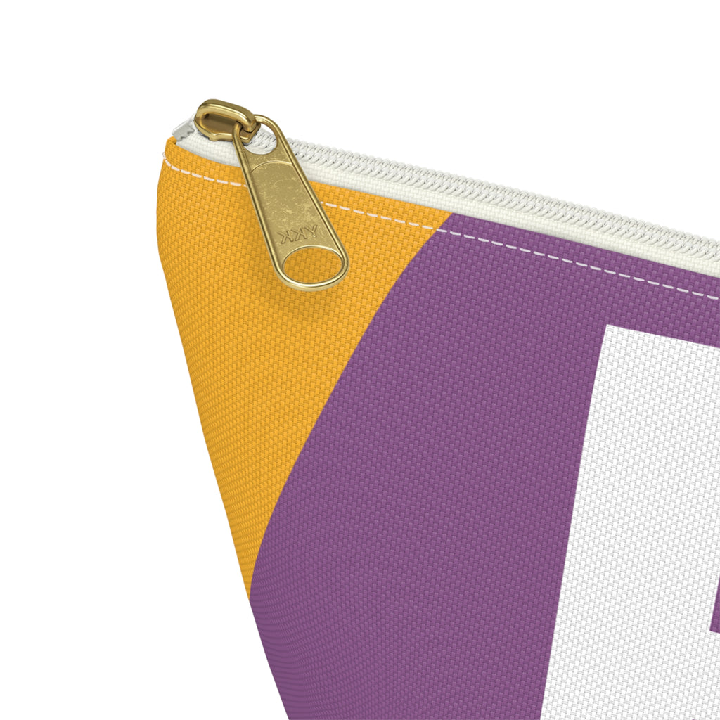 Initials Colorblock Accessory Pouch — Monogram E T-Bottom Cosmetic Bag