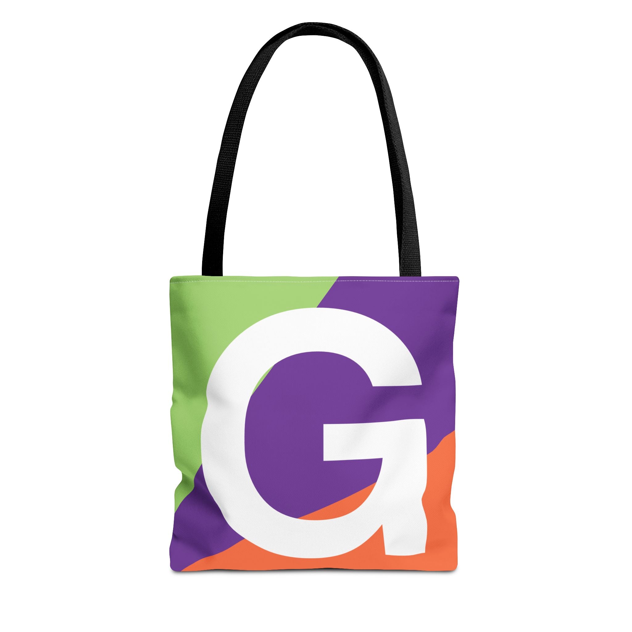 Monogram 'G' Colorblock Tote Bag — Personalized Initial G Shoulder Tote