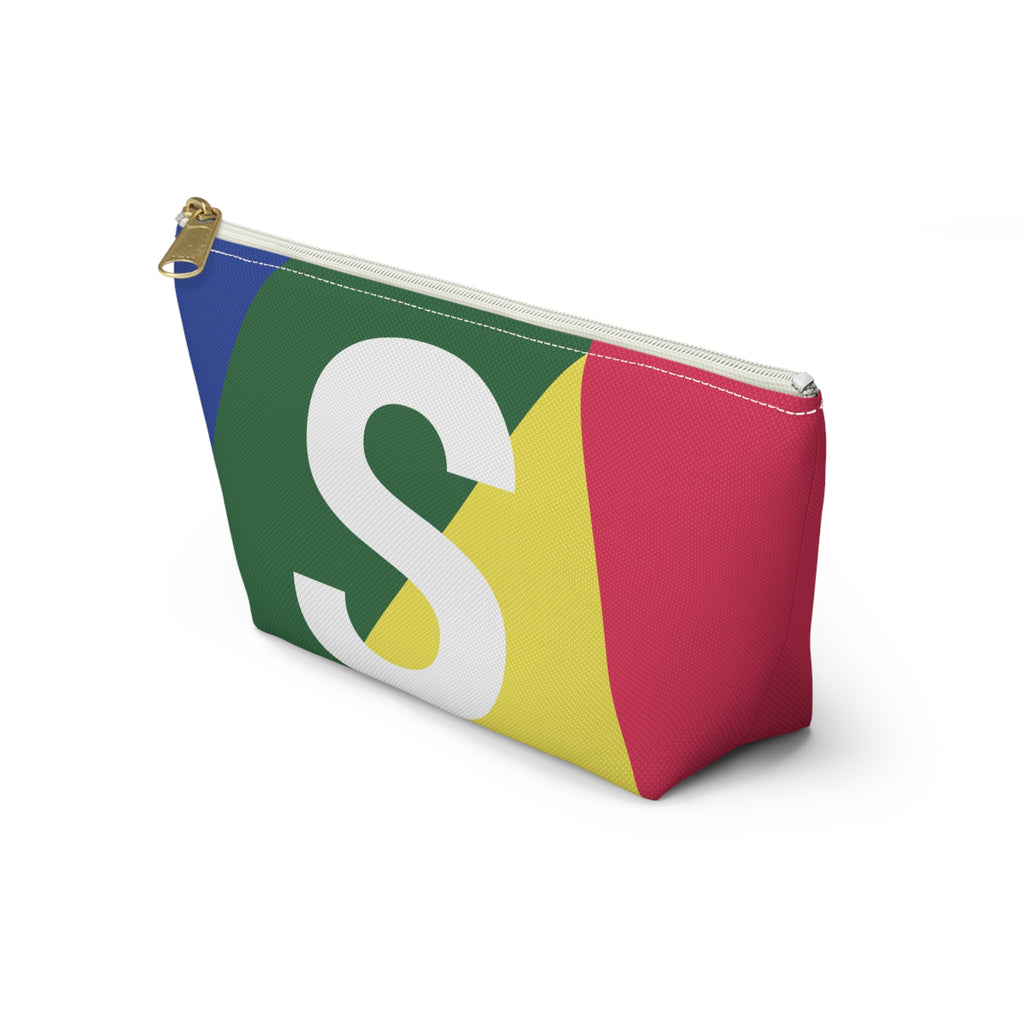 Colorblock Accessory Pouch — Monogram S T-Bottom Cosmetic Bag