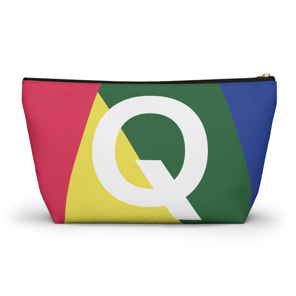 Colorblock Accessory Pouch — Monogram Q T-Bottom Cosmetic Bag