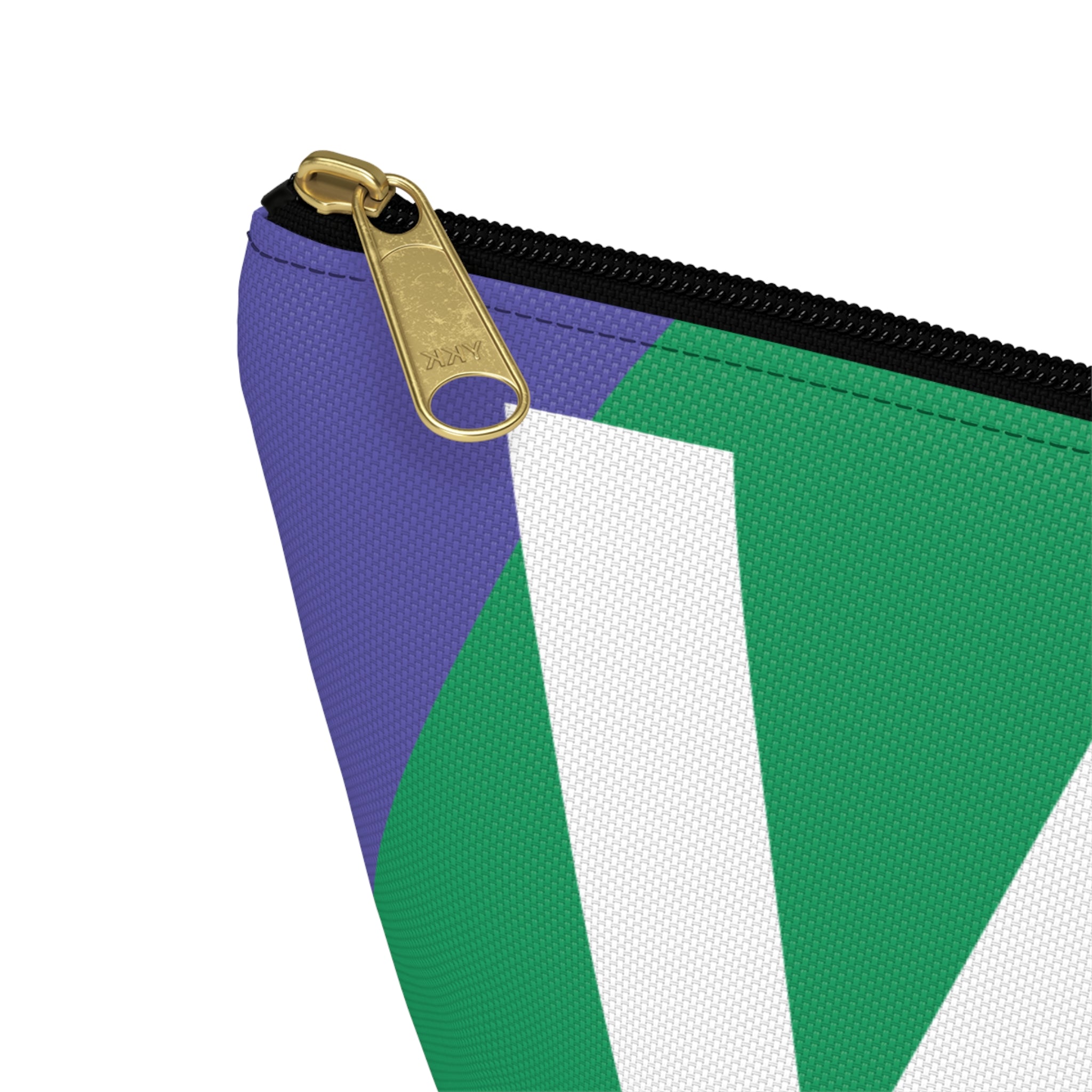Initials Colorblock Accessory Pouch — Monogram W T-Bottom Cosmetic Bag