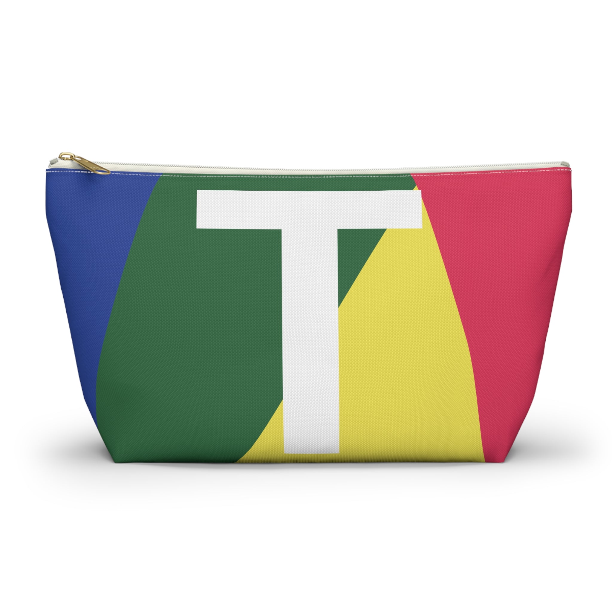 Initials Colorblock Accessory Pouch — Monogram T T-Bottom Cosmetic Bag