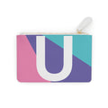 Initial U Mini Clutch — Colorblock Monogram Wristlet Wallet