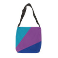 Colorblock Geometric Tote Bag — Adjustable Strap, Bright Abstract Pattern