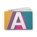 Monogram 'A' Colorblock Clutch Bag — Bold Geometric Wristlet for Everyday & Gifts