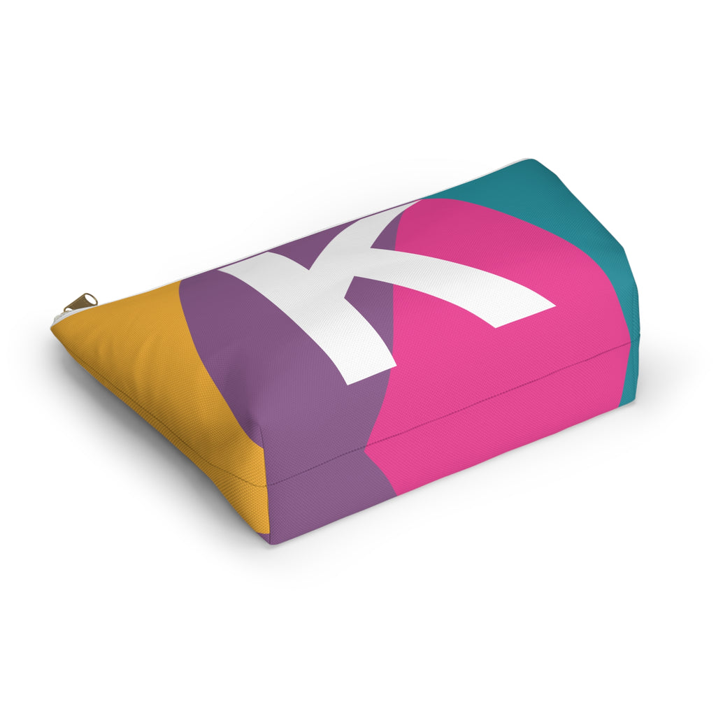 Colorblock Accessory Pouch — Monogram K T-Bottom Cosmetic Bag