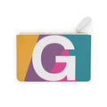 Initial G Mini Clutch — Colorblock Monogram Wristlet Wallet