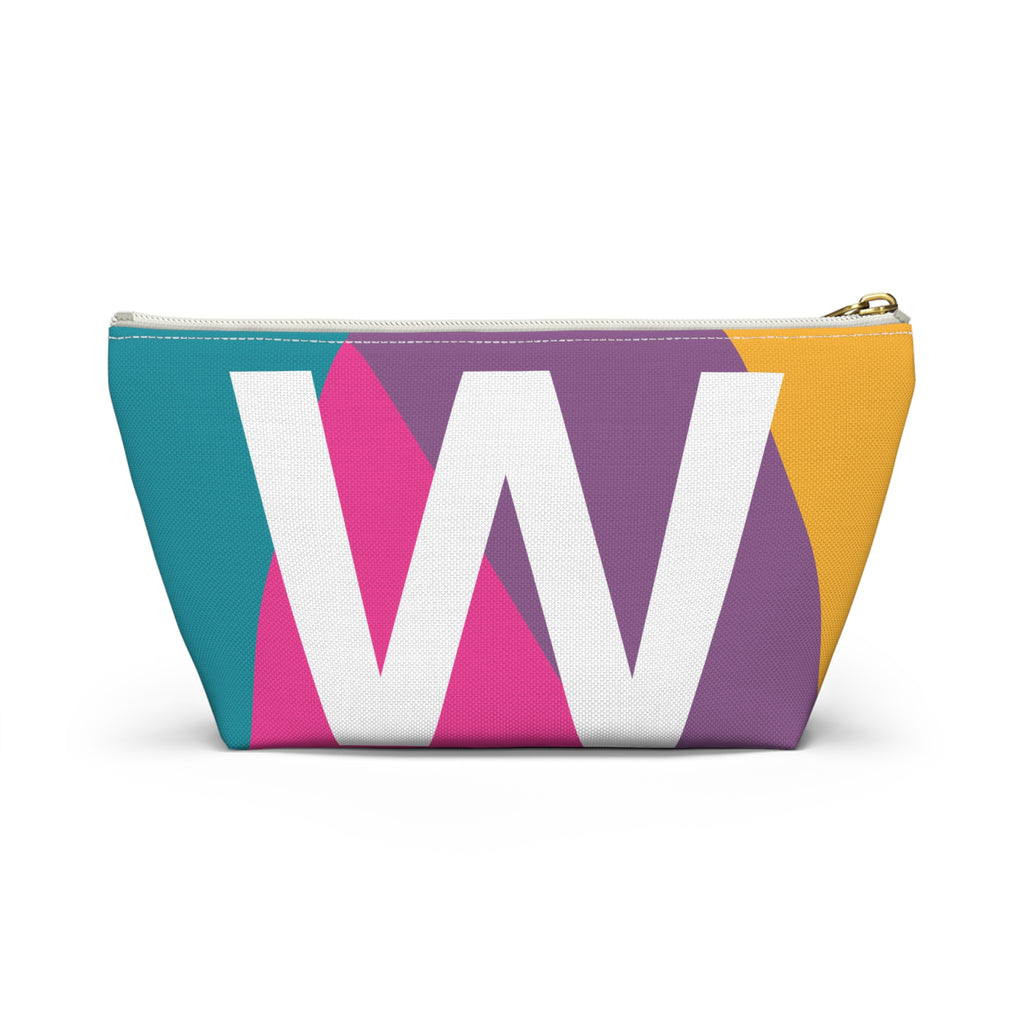 Colorblock Accessory Pouch — Monogram W T-Bottom Cosmetic Bag