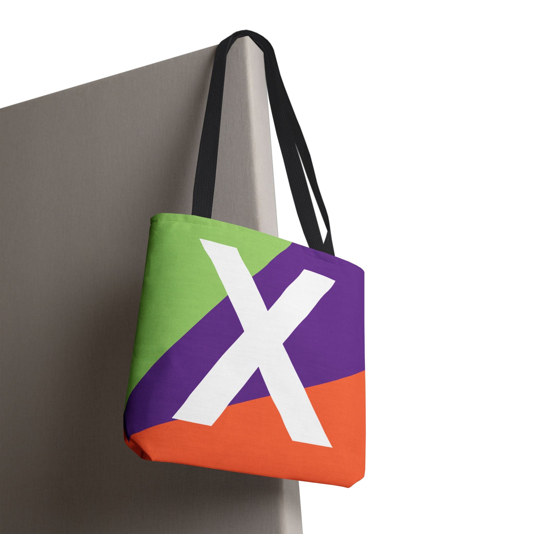 Monogram 'X' Colorblock Tote Bag — Personalized Initial X Shoulder Tote