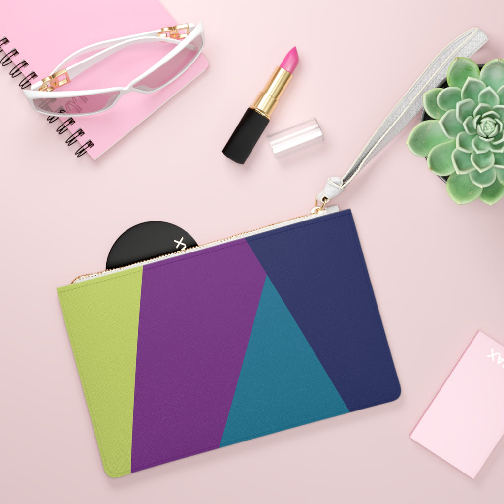 Retro Colorblock Clutch Bag | 80s & 90s Inspired