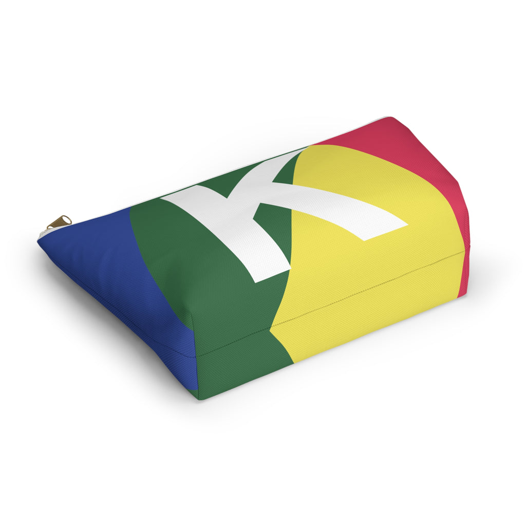Colorblock Accessory Pouch — Monogram K T-Bottom Cosmetic Bag