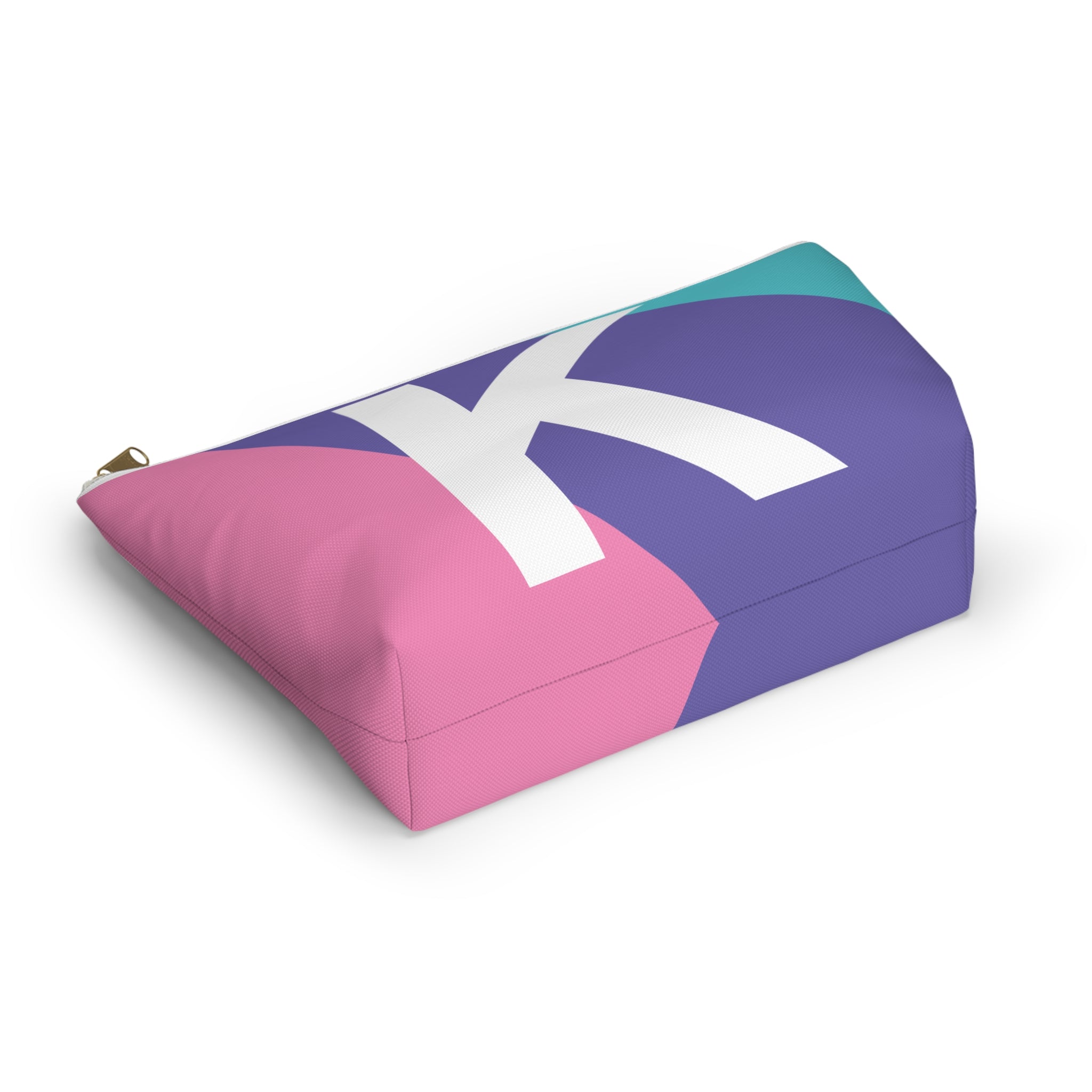 Colorblock Accessory Pouch — Monogram K T-Bottom Cosmetic Bag