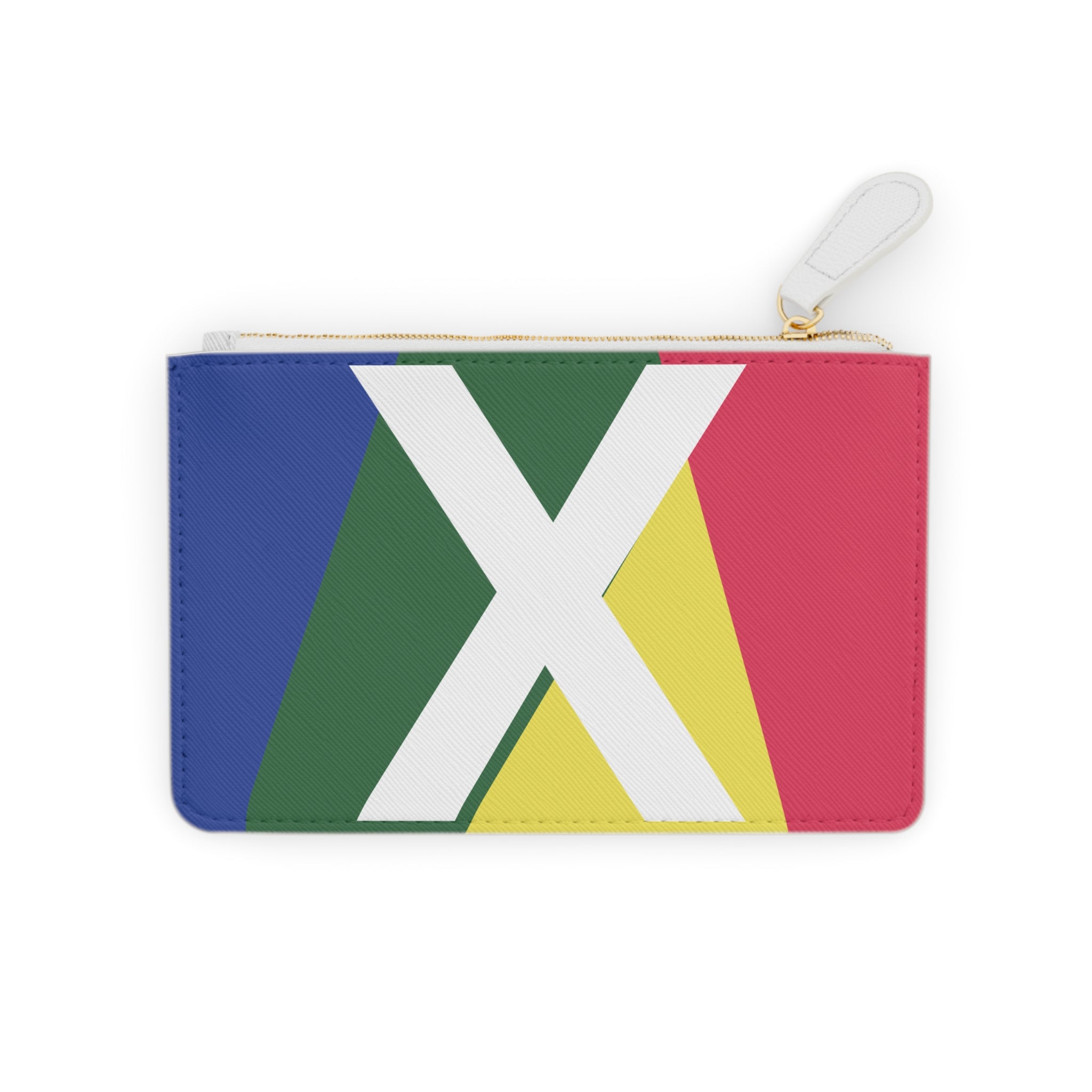 Initial X Mini Clutch — Colorblock Monogram Wristlet Wallet