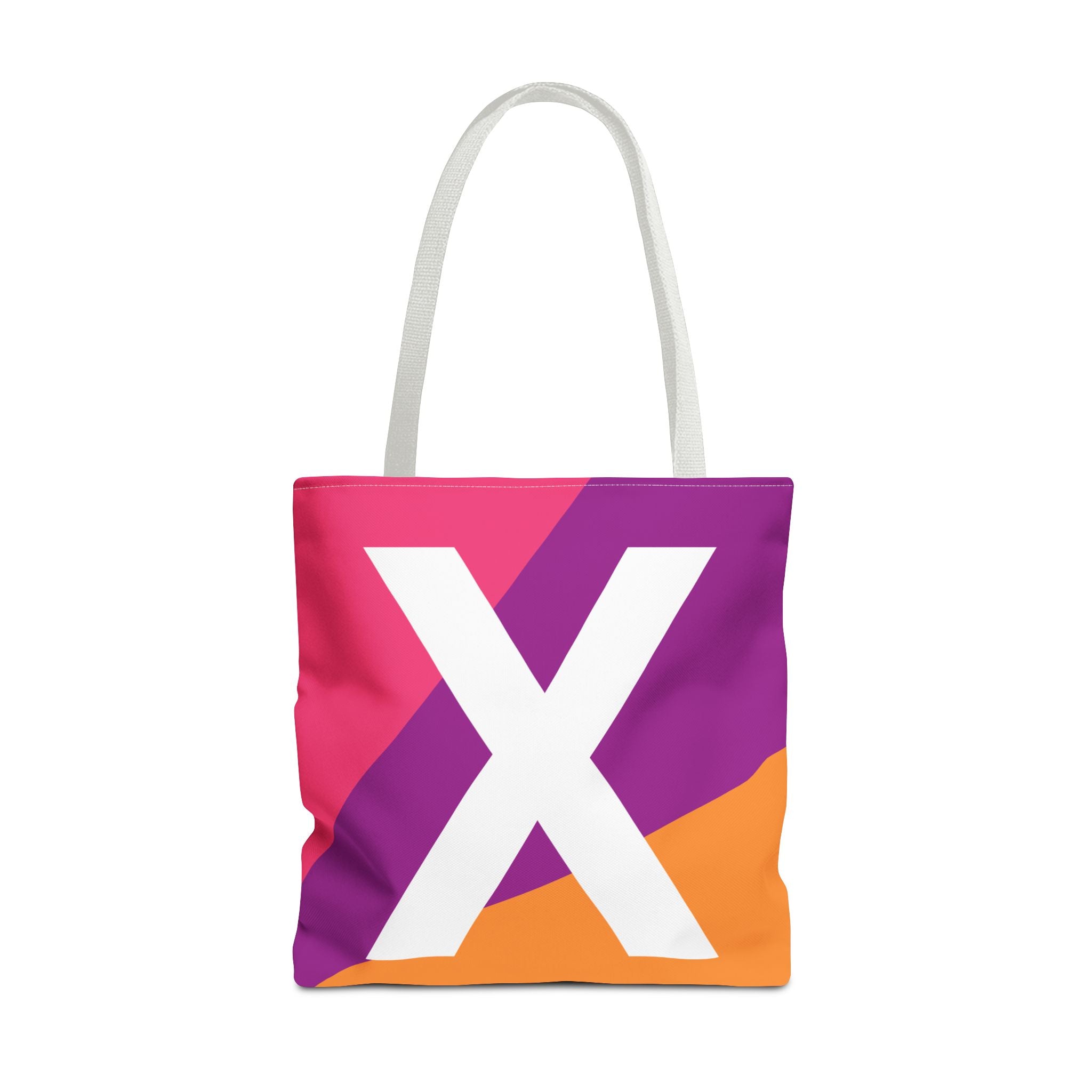 Monogram 'X' Colorblock Tote Bag — Personalized Initial X Shoulder Tote