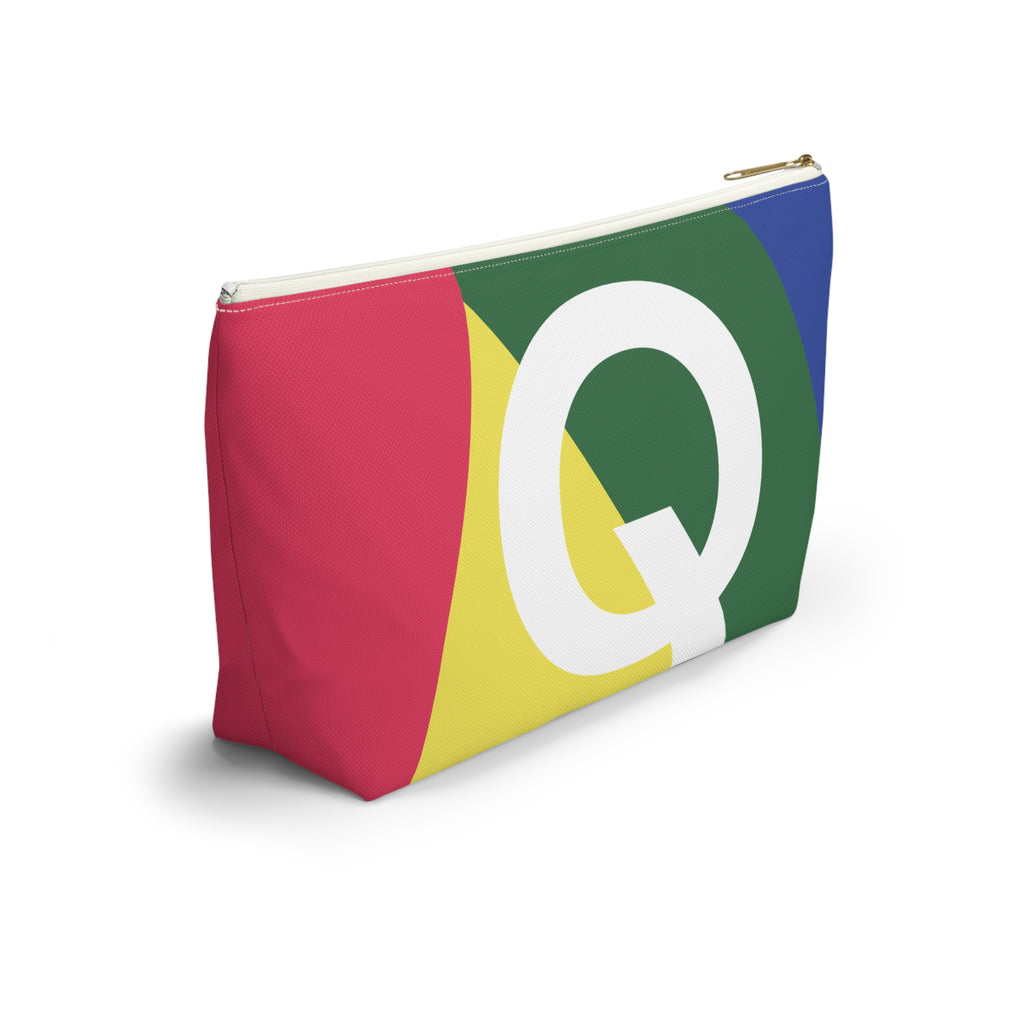Colorblock Accessory Pouch — Monogram Q T-Bottom Cosmetic Bag
