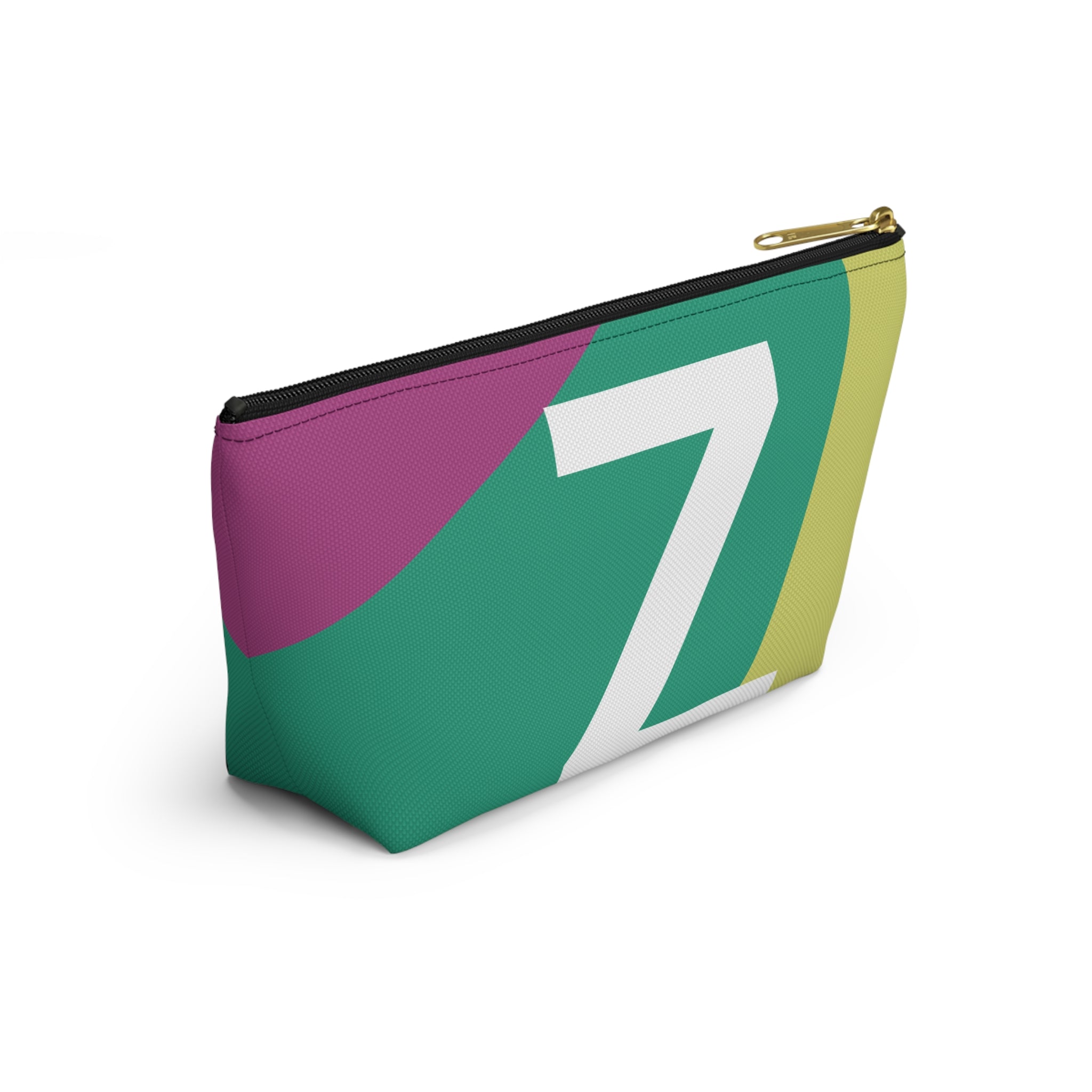 Initials Colorblock Accessory Pouch — Monogram Z T-Bottom Cosmetic Bag