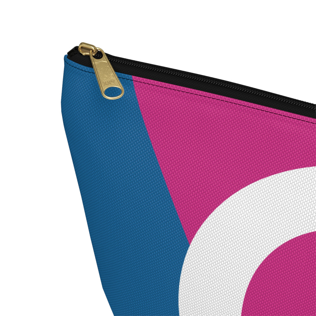 Initials Colorblock Accessory Pouch — Monogram O T-Bottom Cosmetic Bag