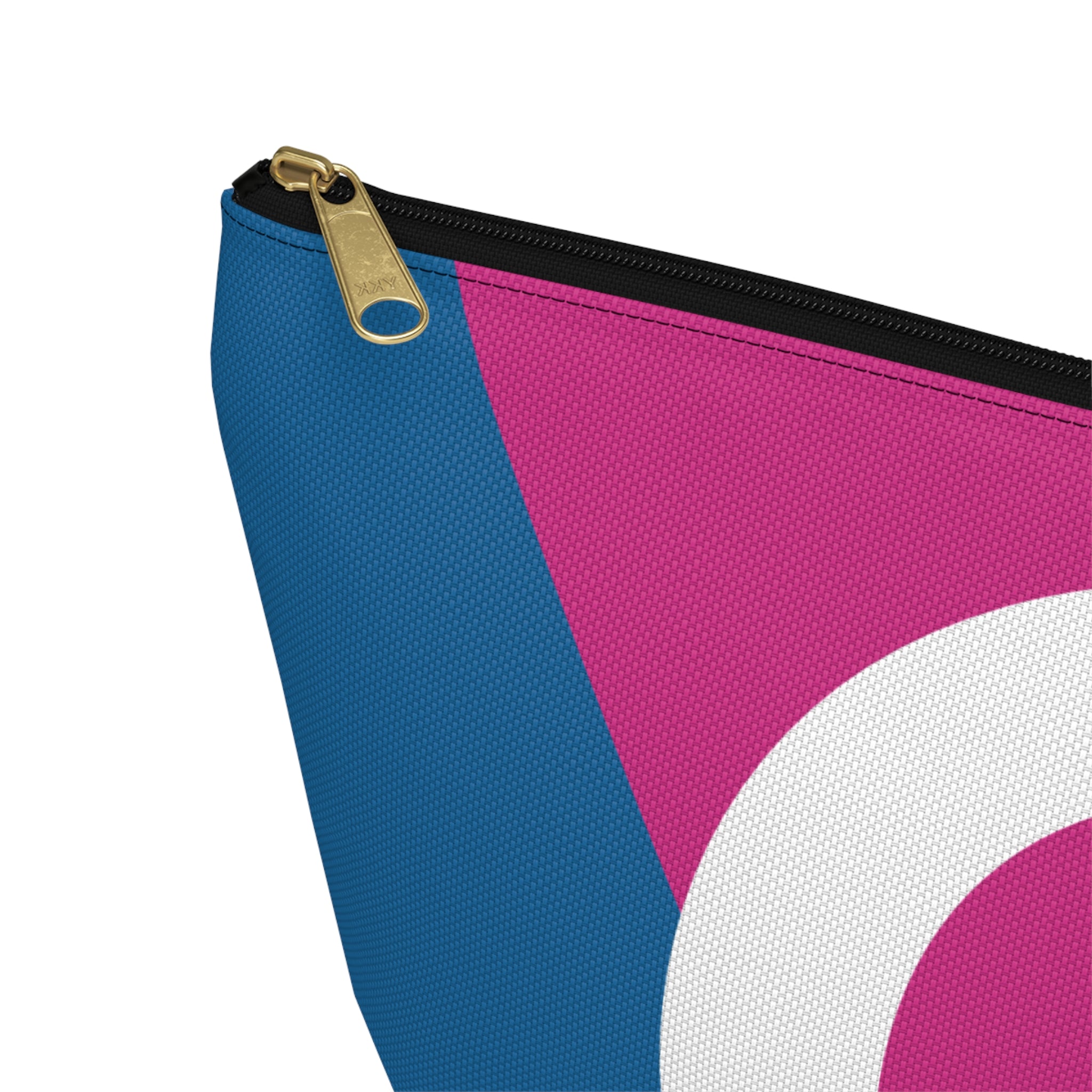 Initials Colorblock Accessory Pouch — Monogram C T-Bottom Cosmetic Bag