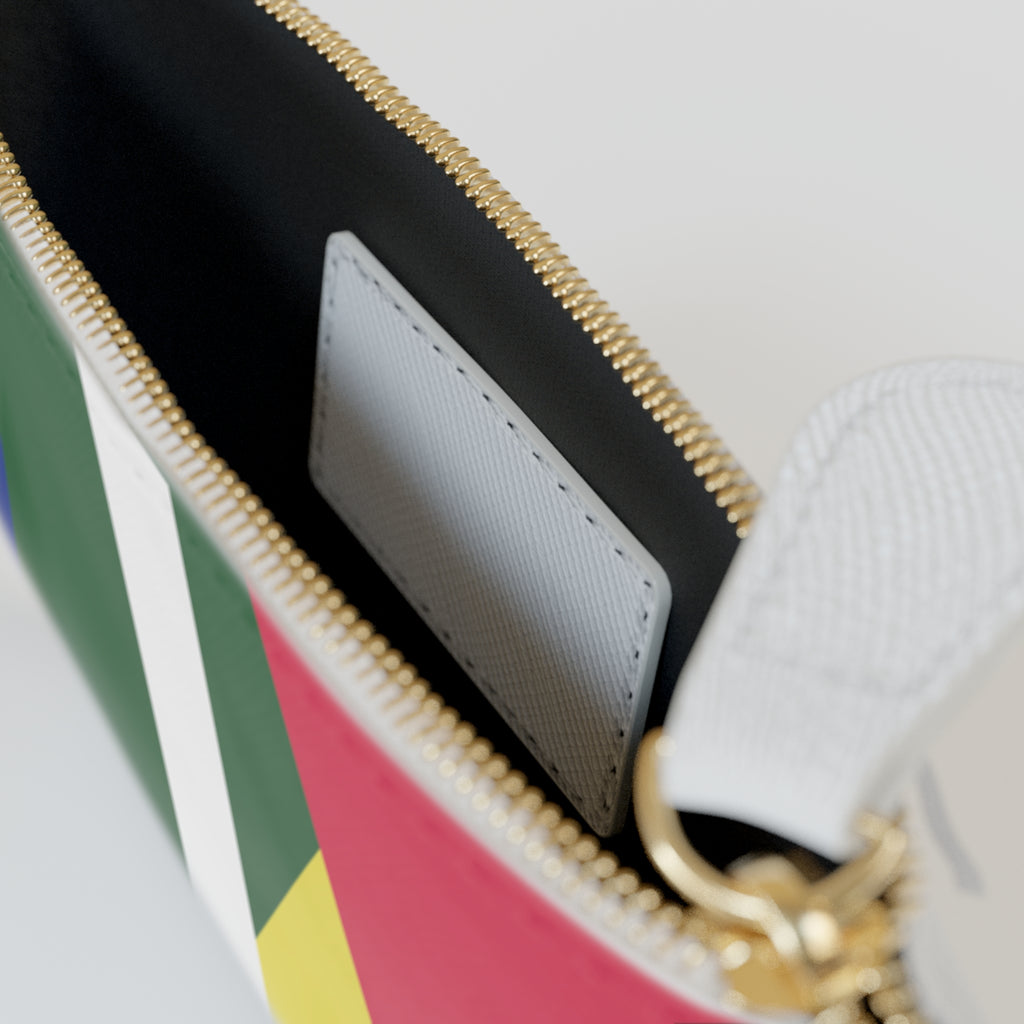 Initial I Mini Clutch — Colorblock Monogram Wristlet Wallet