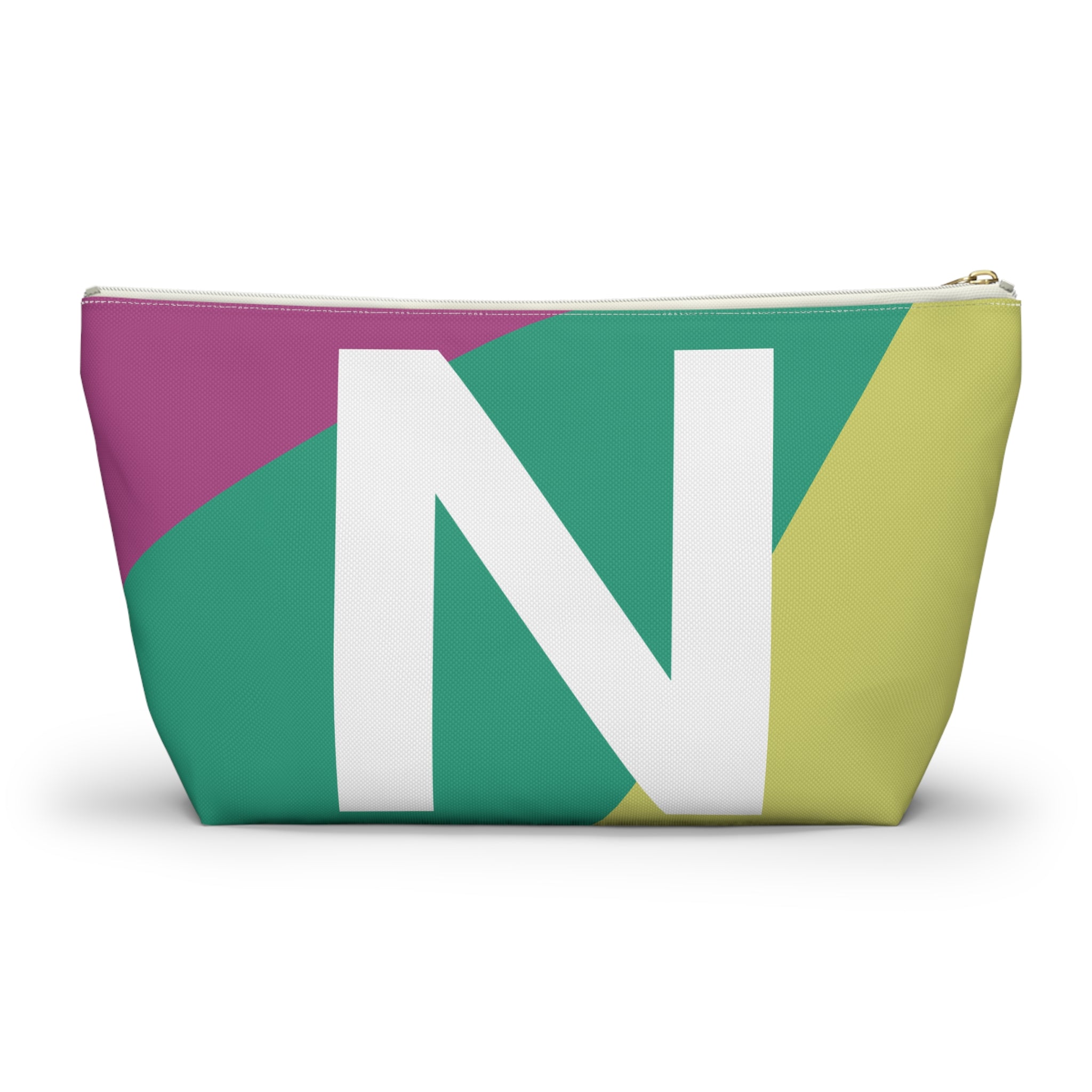 Initials Colorblock Accessory Pouch — Monogram N T-Bottom Cosmetic Bag