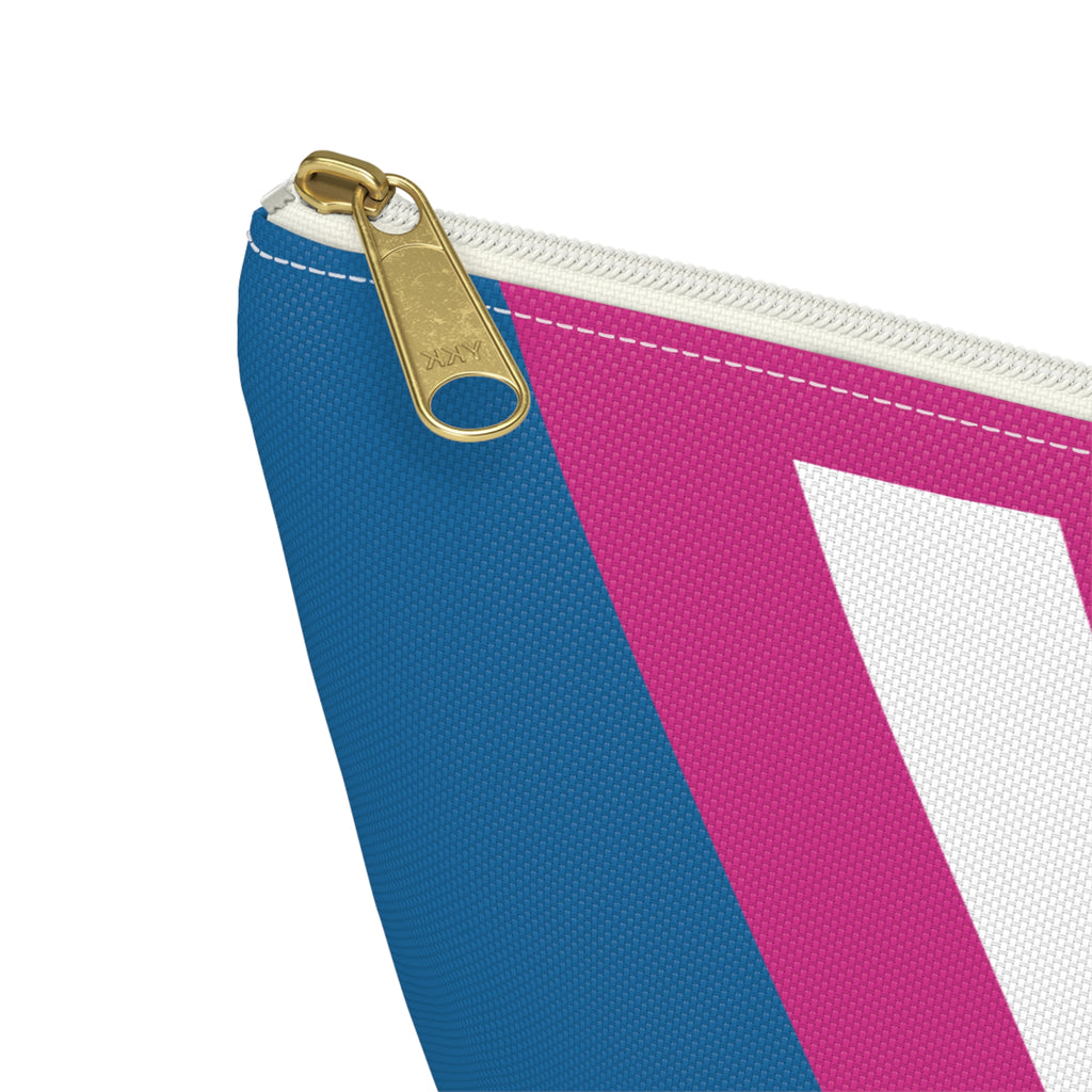 Initials Colorblock Accessory Pouch — Monogram Y T-Bottom Cosmetic Bag