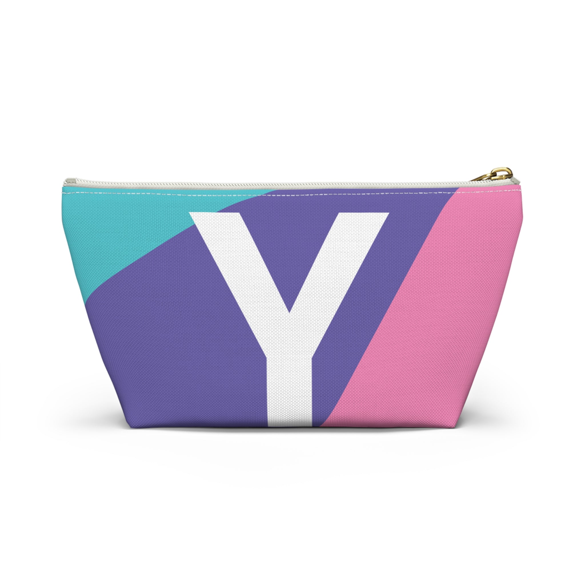Colorblock Accessory Pouch — Monogram Y T-Bottom Cosmetic Bag