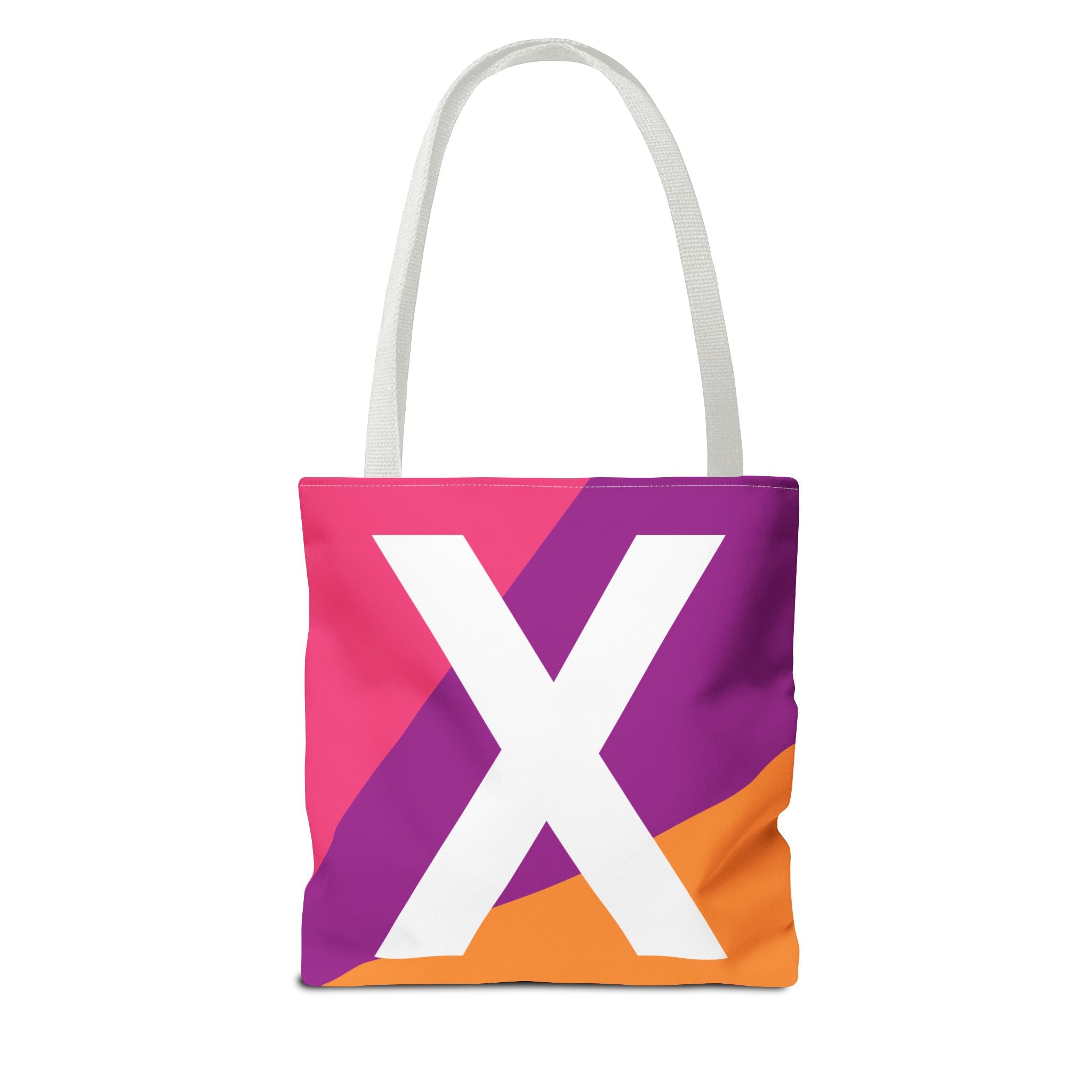 Monogram 'X' Colorblock Tote Bag — Personalized Initial X Shoulder Tote
