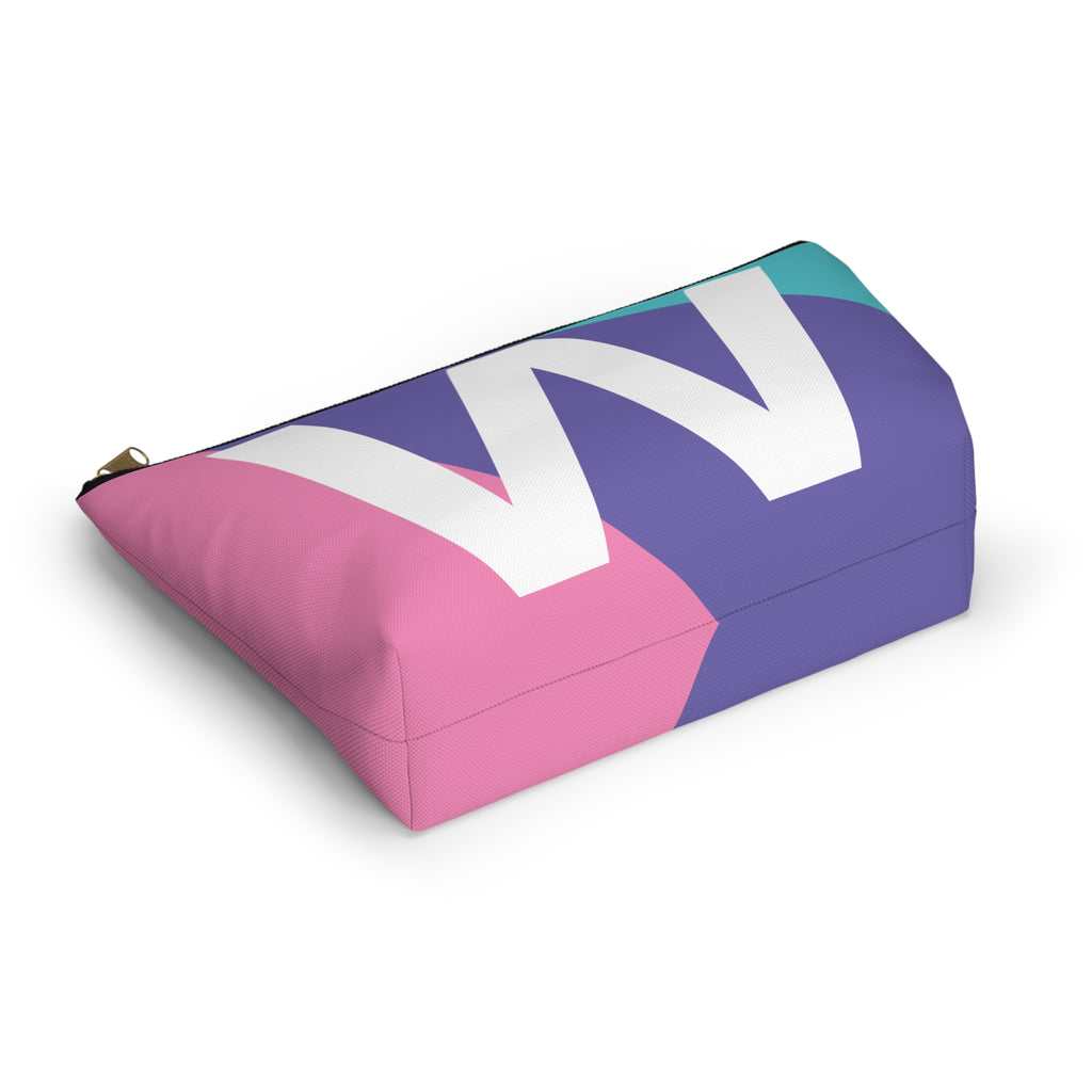 Colorblock Accessory Pouch — Monogram W T-Bottom Cosmetic Bag