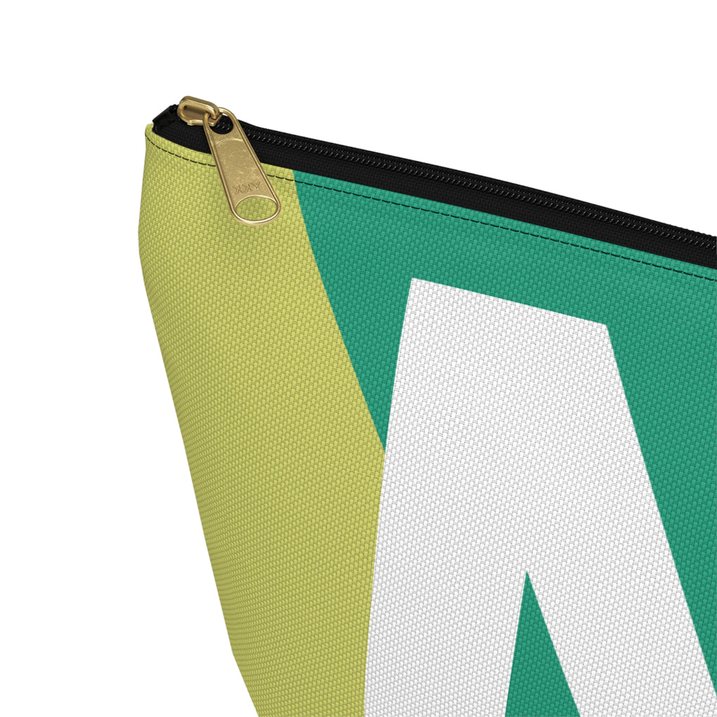 Initials Colorblock Accessory Pouch — Monogram M T-Bottom Cosmetic Bag