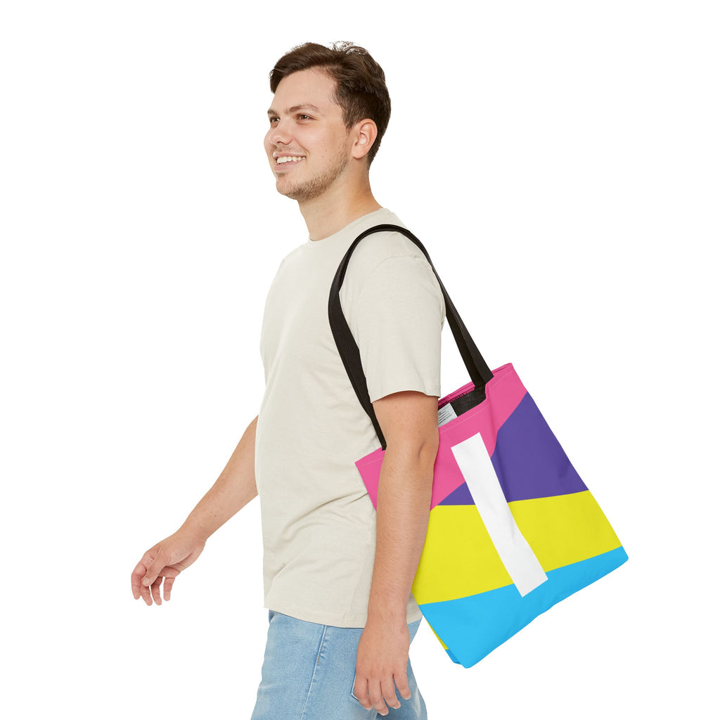 Monogram 'I' Colorblock Tote Bag — Personalized Initial I Shoulder Tote