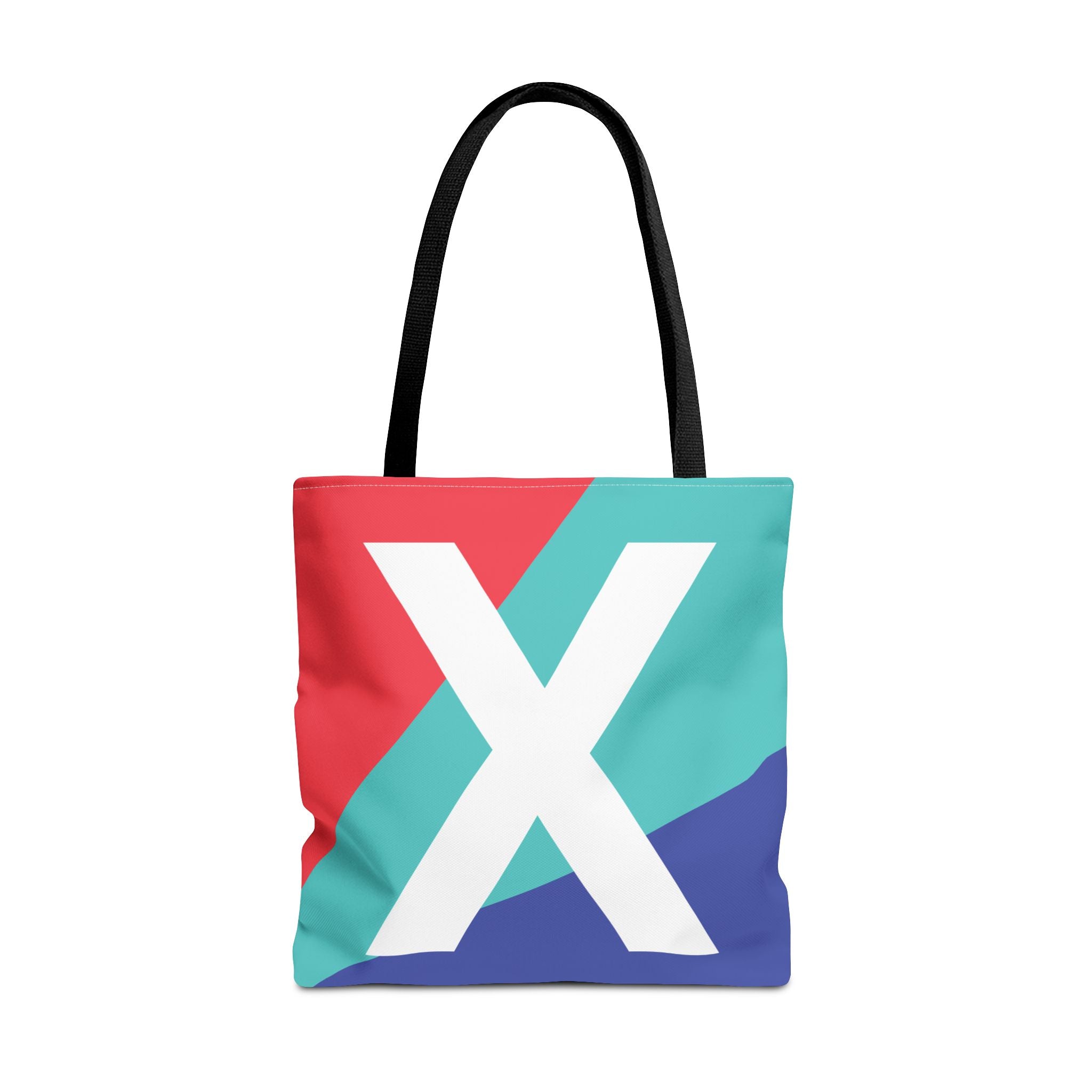 Monogram 'X' Colorblock Tote Bag — Personalized Initial X Shoulder Tote