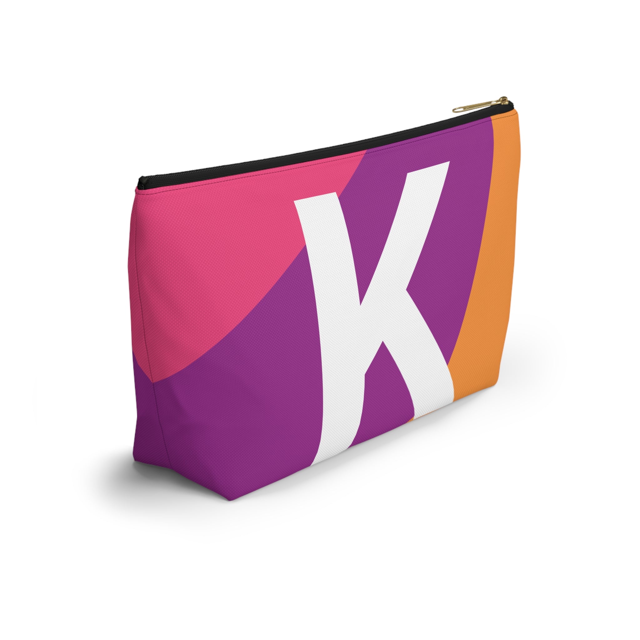 Colorblock Accessory Pouch — Monogram K T-Bottom Cosmetic Bag