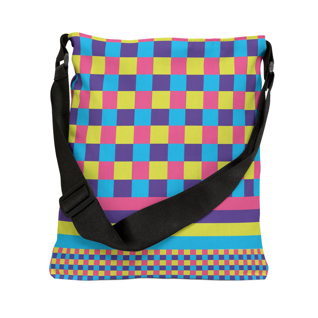 Colorblock Geometric Tote Bag