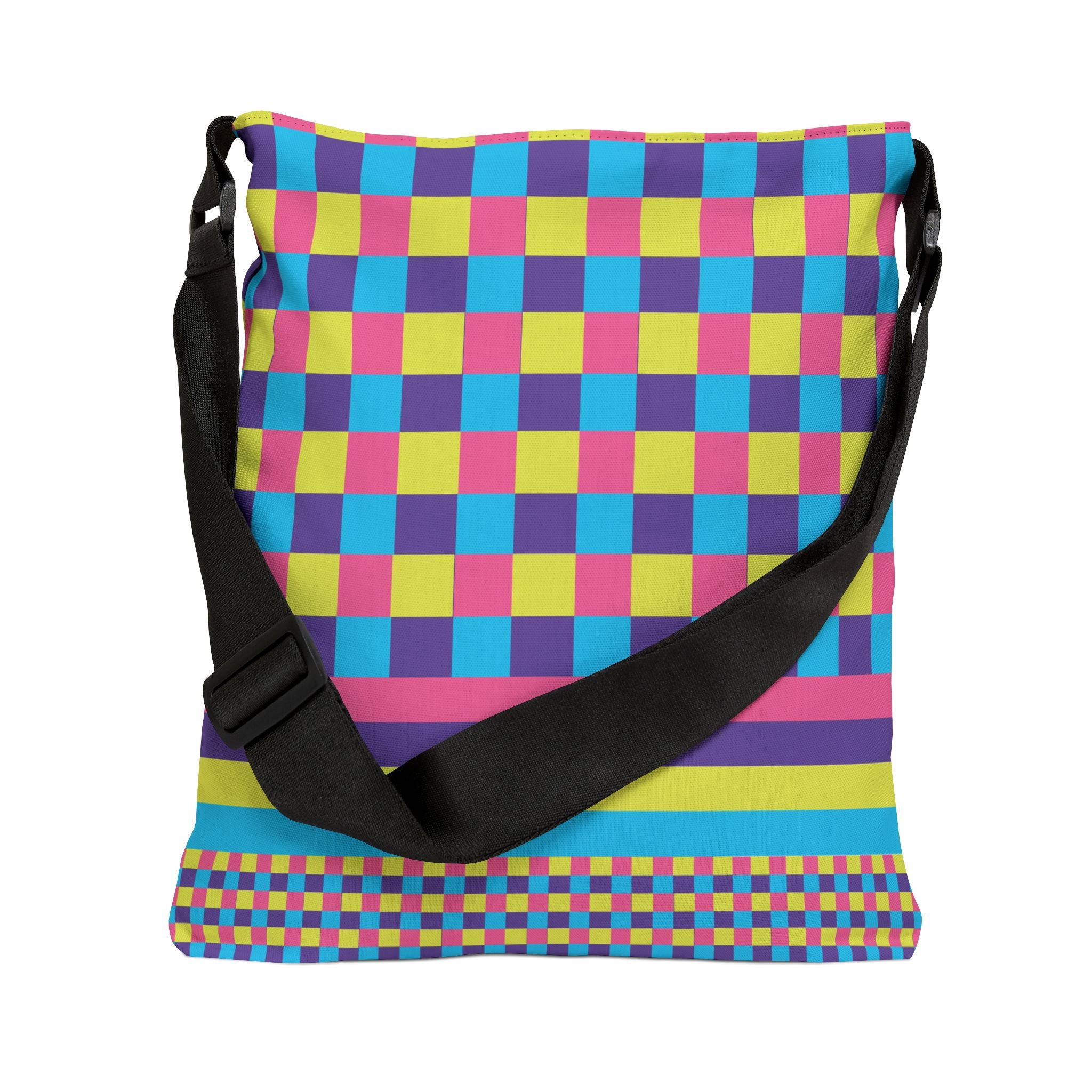 Colorblock Geometric Tote Bag